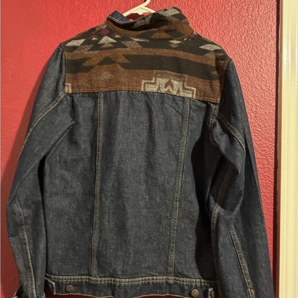 Denim Jacket With Patterned Accents - image 1